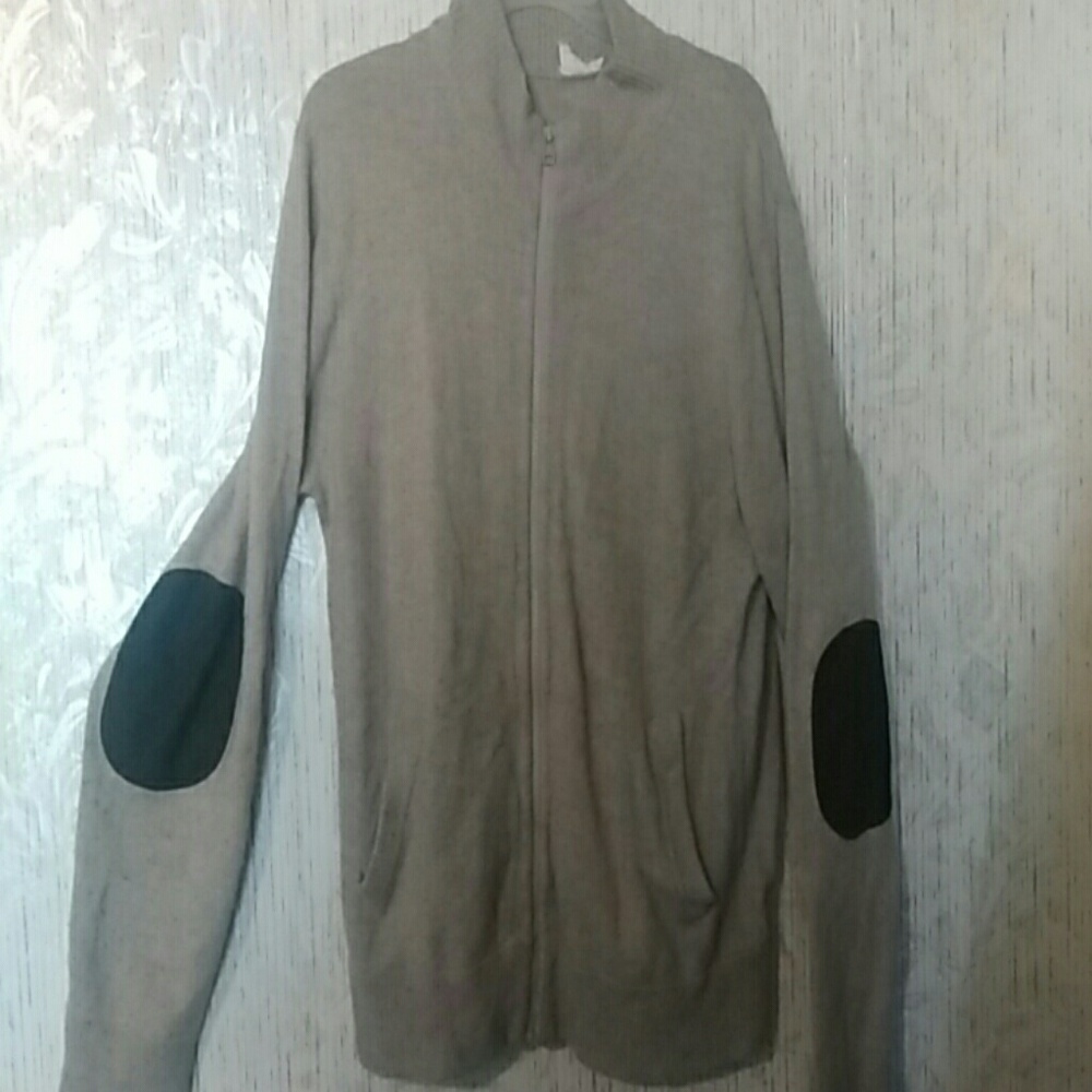 Men's sweater with professor elbow patches